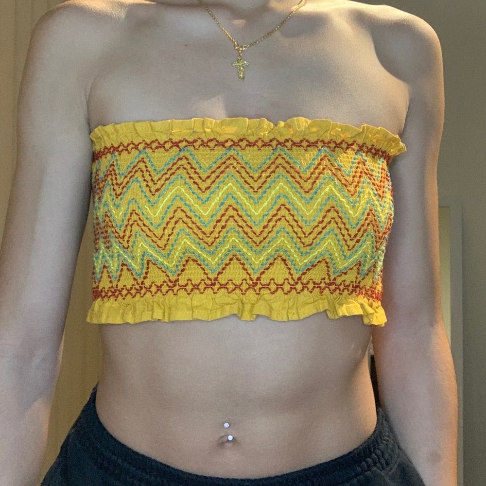 Mustard Yellow Summer Tube Top